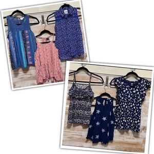 Bundle of 6 Girls Floral Tops in Size L 10/12